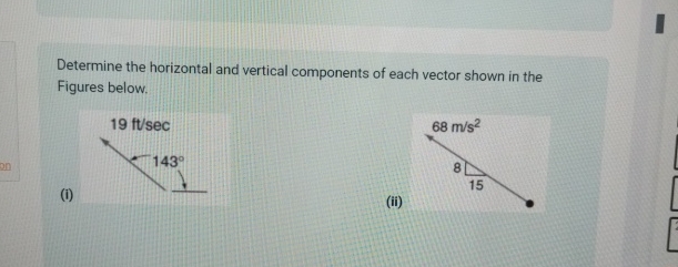 Solved Determine the horizontal and vertical components of | Chegg.com