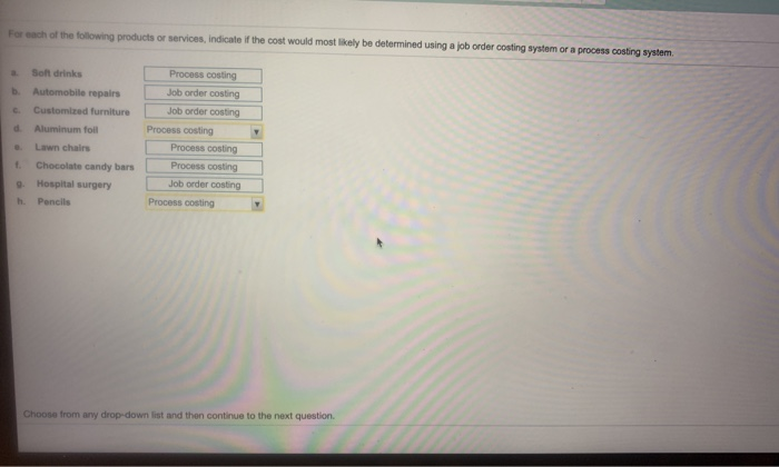 Solved For each of the following products or services, | Chegg.com