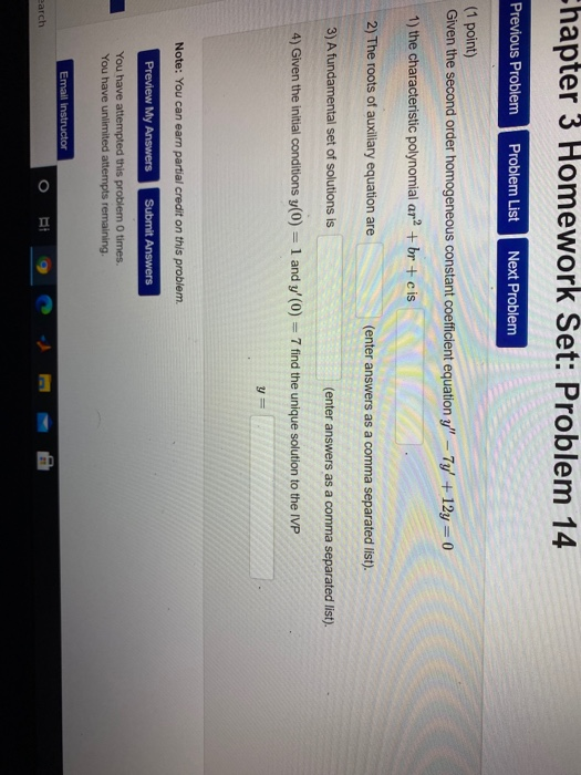 Solved Chapter 3 Homework Set: Problem 14 Previous Problem | Chegg.com