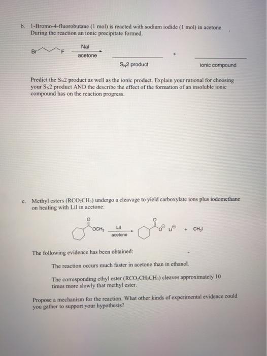Bl Bromo 4 Fluorobutane I Mol Is Reacted With Chegg Com