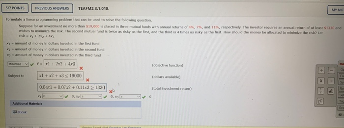 Solved Formulate a linear programming problem that can be | Chegg.com