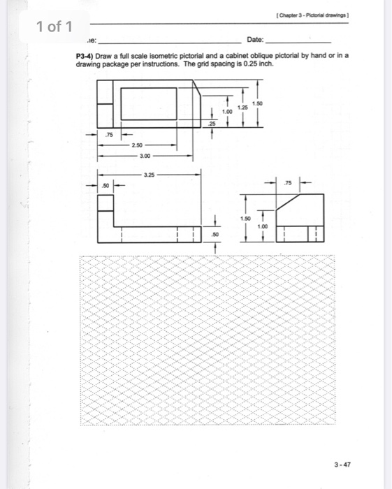Isometric Square And Cavalier Grids A4 Premium Drawing