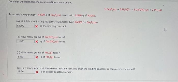 Solved Consider The Balanced Chemical Reaction Shown Below. | Chegg.com