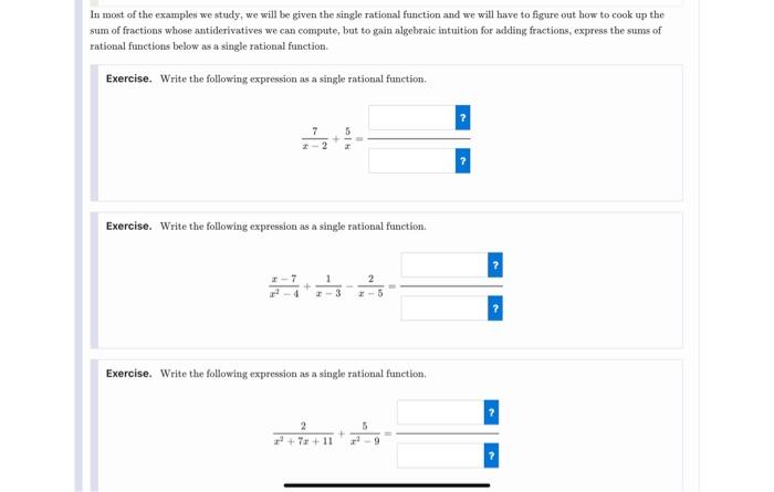Solved 1 Exercise The technique of partial fractions | Chegg.com