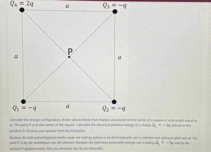 Solved Consider the charge configuration shown above where | Chegg.com