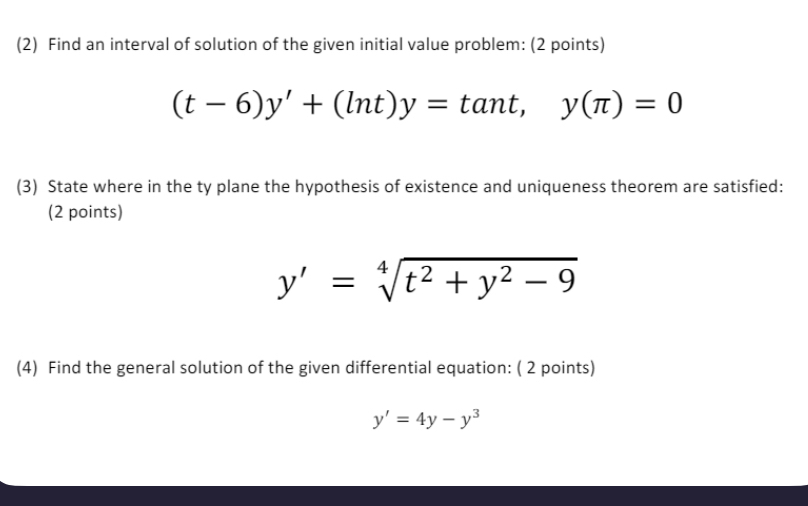 Solved Can you please solve the four questions. Thank you | Chegg.com