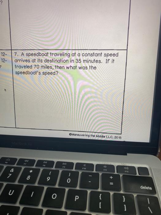 Solved 12 12 7 A Speedboat Traveling At A Constant Spe Chegg Com