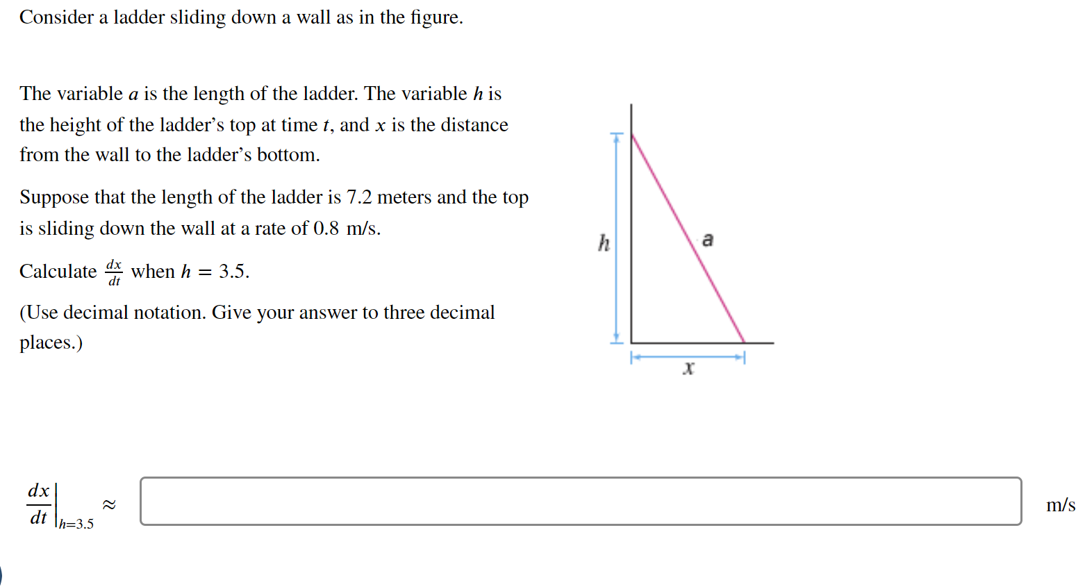 Ladder Piece Function Math Solved Consider a ladder sliding down a wall as in the | Chegg.com