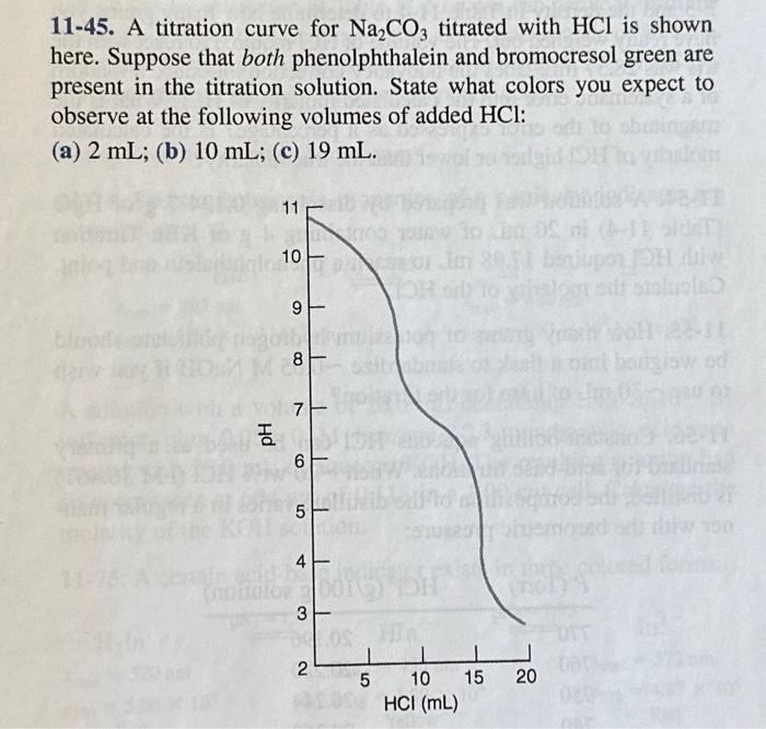 Solved 1145. A titration curve for Na2CO3 titrated with HCl