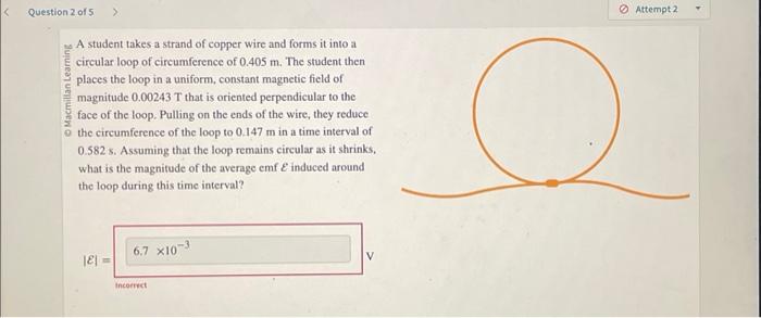 Solved A Student Takes A Strand Of Copper Wire And Forms It | Chegg.com