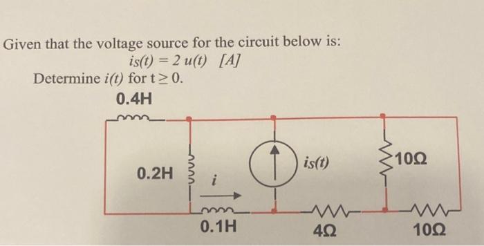 Solved Given That The Voltage Source For The Circuit Below | Chegg.com