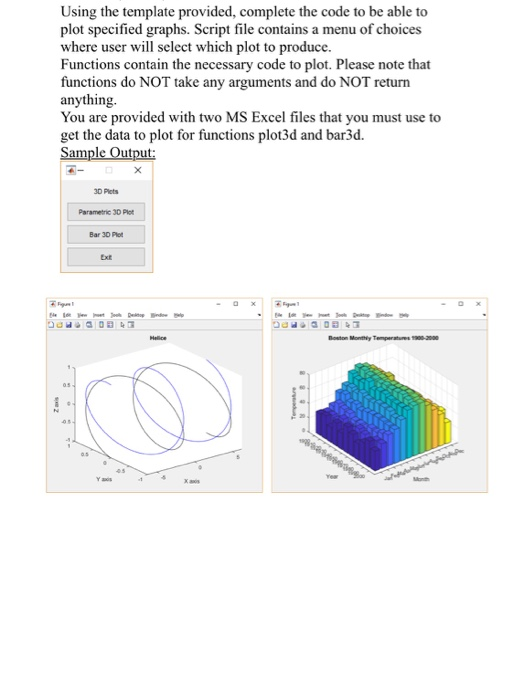 Solved % PA 08: 3D Plots, Files, Functions% Using the script | Chegg.com