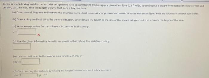 Solved Consider the following problems A box with an open | Chegg.com