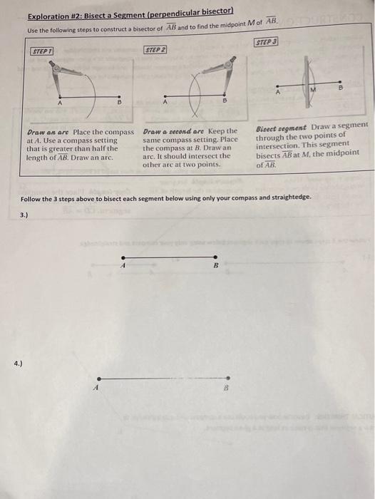 bisect a segment constructions