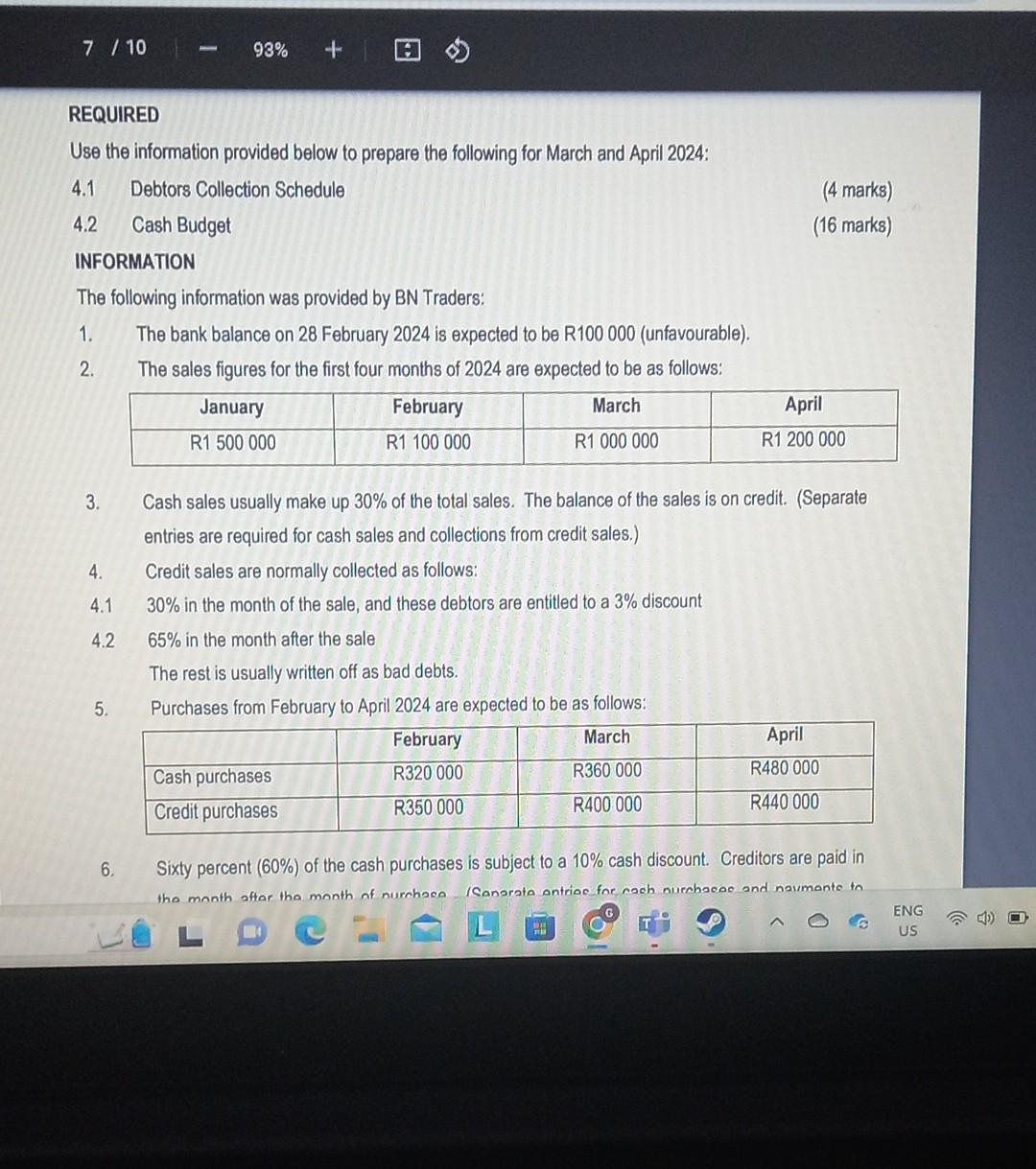 Use The Information Provided Below To Prepare The | Chegg.com