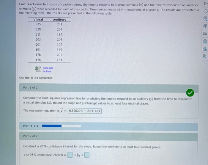 Solved Fast reactions In a study of reaction times, the