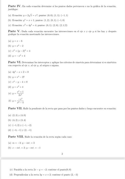 Solved Part IV. In each equation determine whether or not | Chegg.com