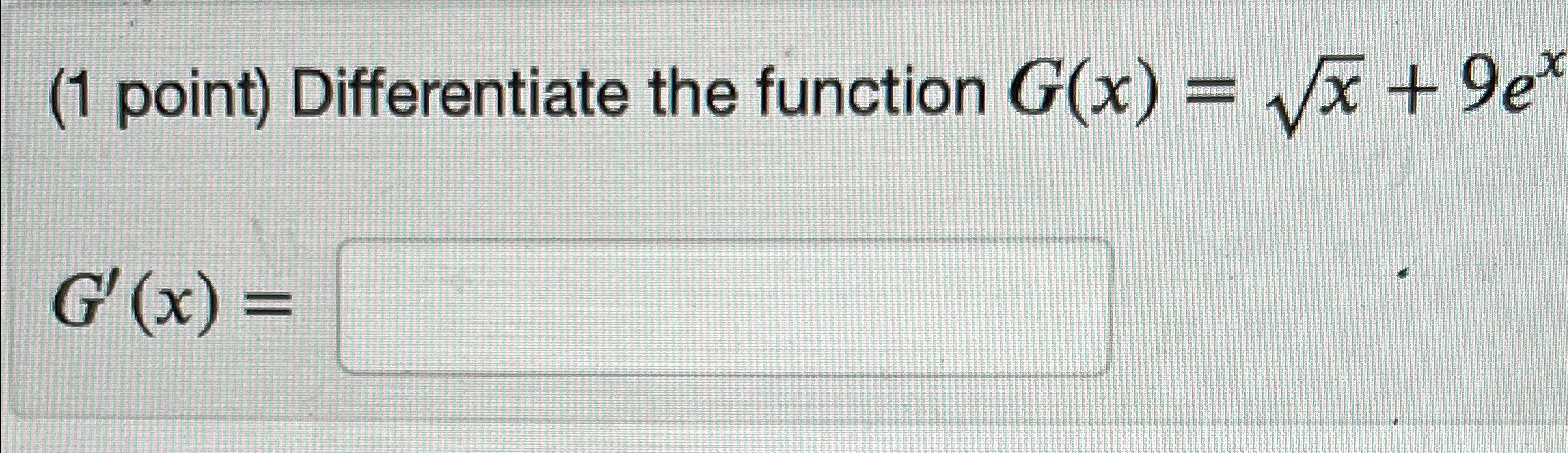 Solved 1 ﻿point ﻿differentiate The Function 4765