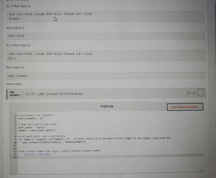 Solved python please A contact list is a place you can store | Chegg.com