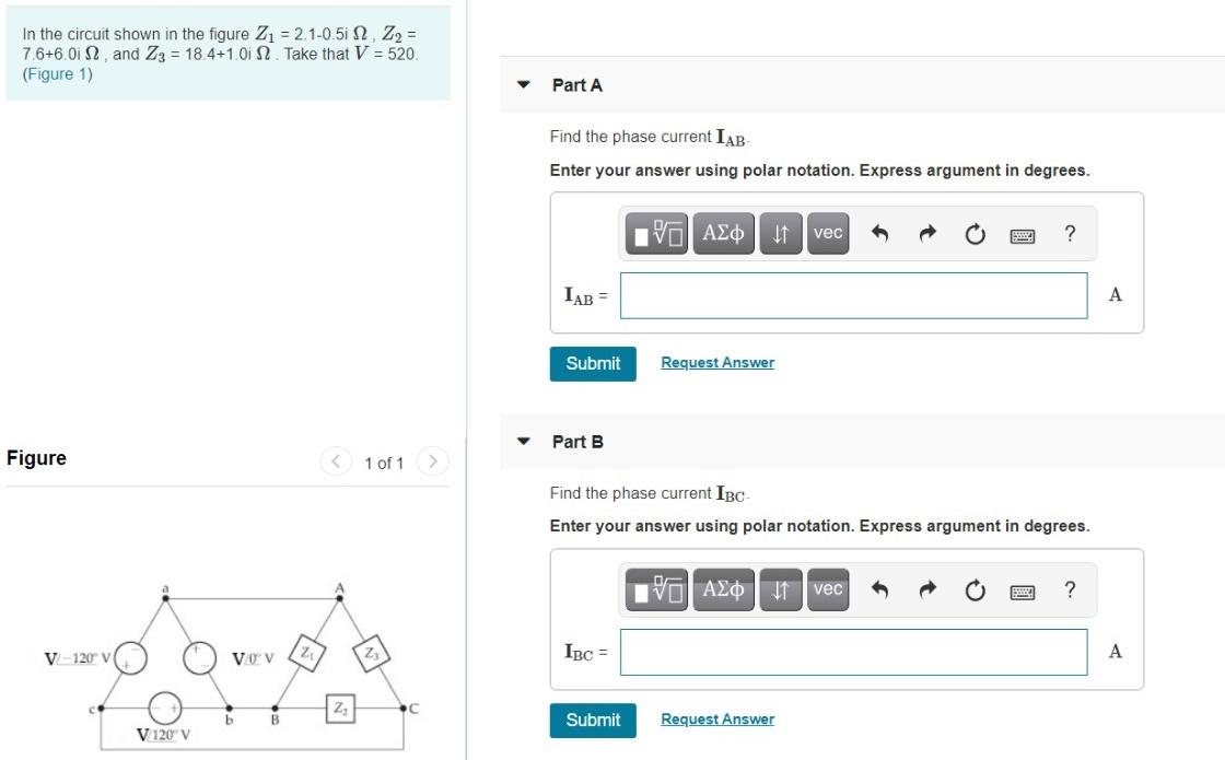 Solved In the circuit shown in the figure 21 = 2.1-0.5i 22 | Chegg.com