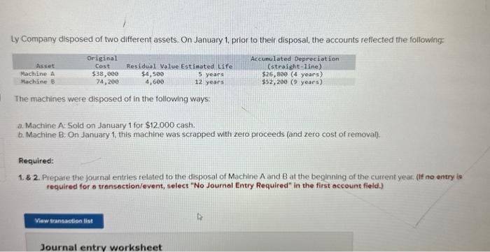 Solved Journal entry worksheet Record the current year | Chegg.com