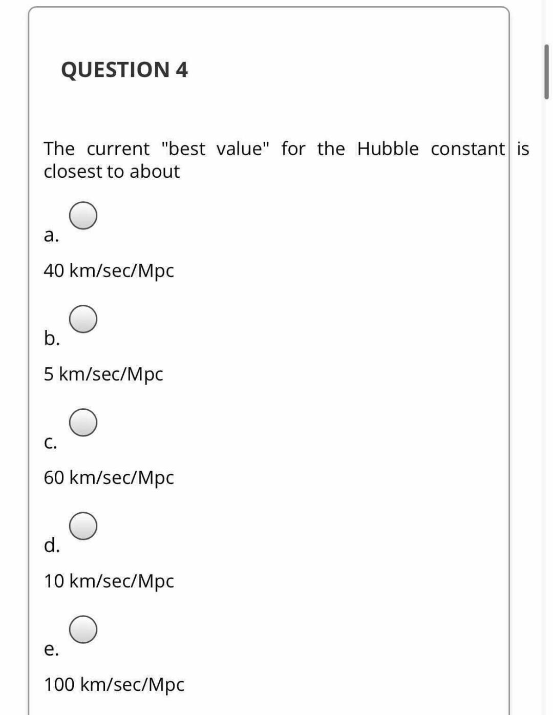 Solved QUESTION 1 Among other things, quasars are all | Chegg.com