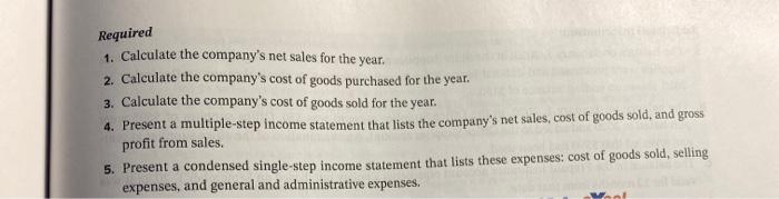 Solved "Problem 5(1i) Income statement calculations and | Chegg.com