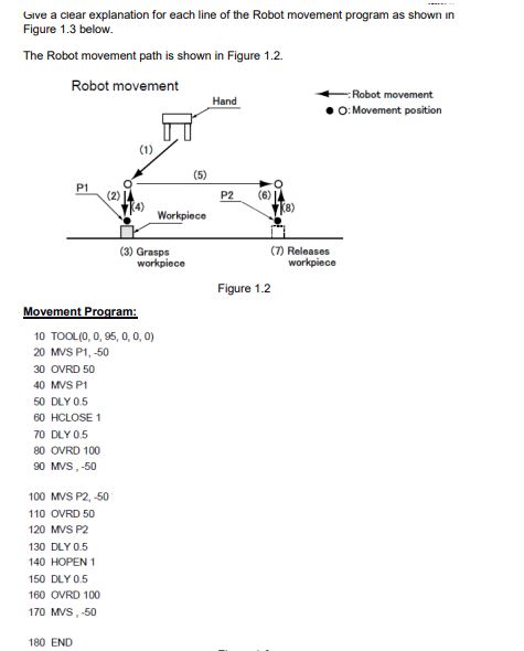 Give a clear explanation for each line of the Robot | Chegg.com