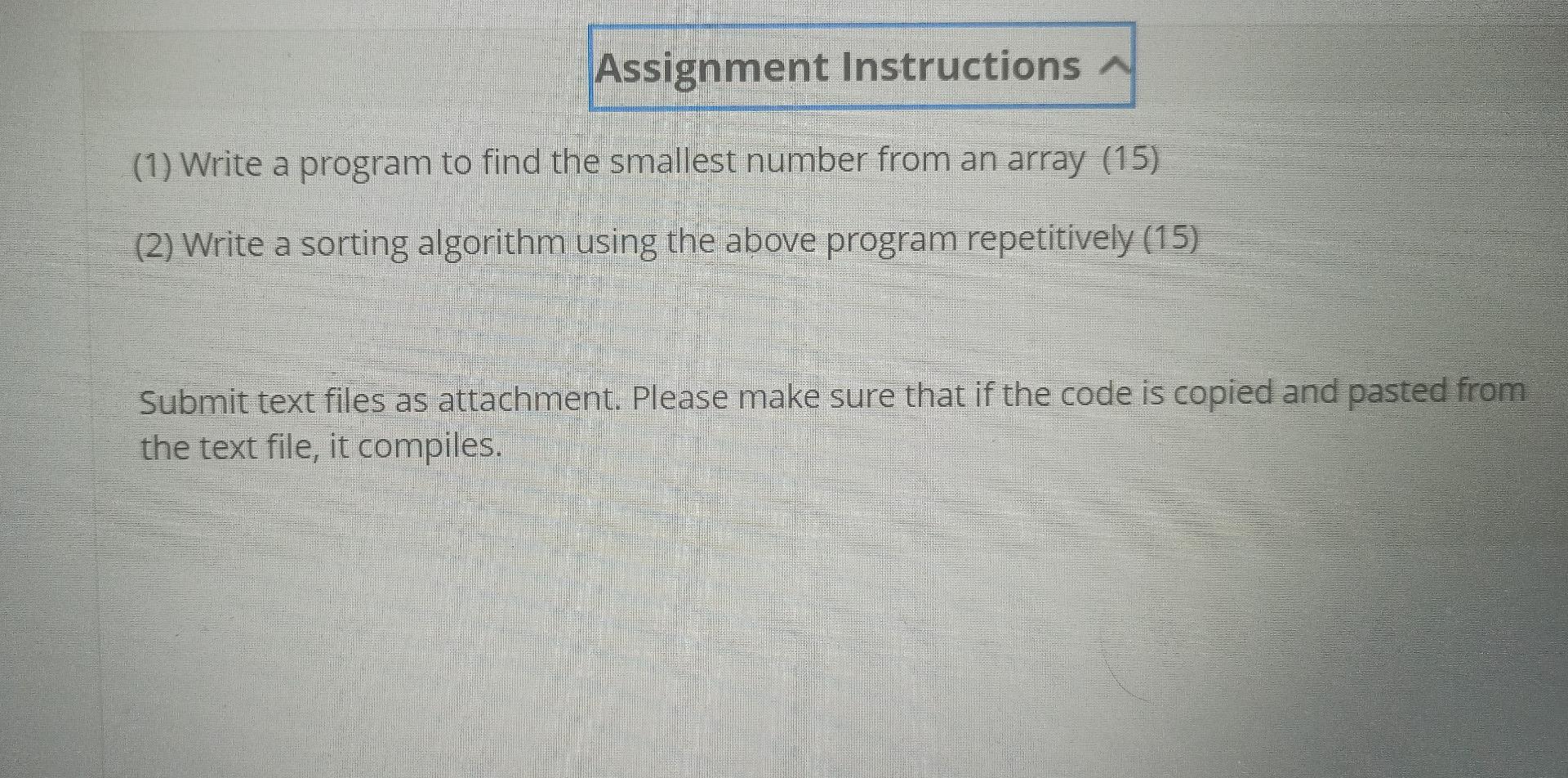 Solved Assignment Instructions ~ (1) Write A Program To Find | Chegg.com