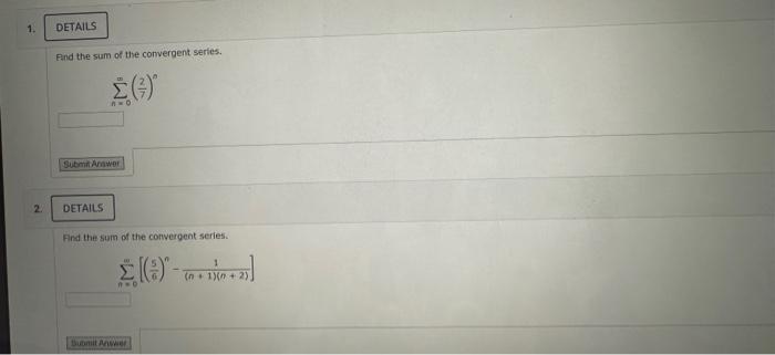 Solved please answer both and show work. 1. 2. DETAILS Find | Chegg.com