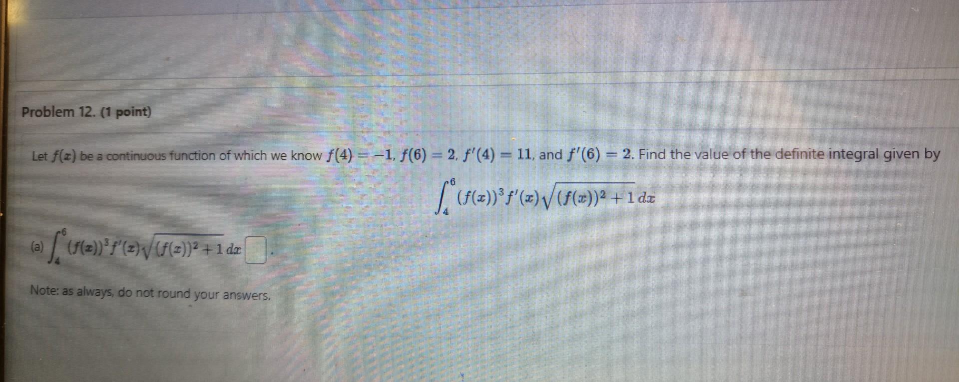 Solved Let F(x) Be A Continuous Function Of Which We Know | Chegg.com