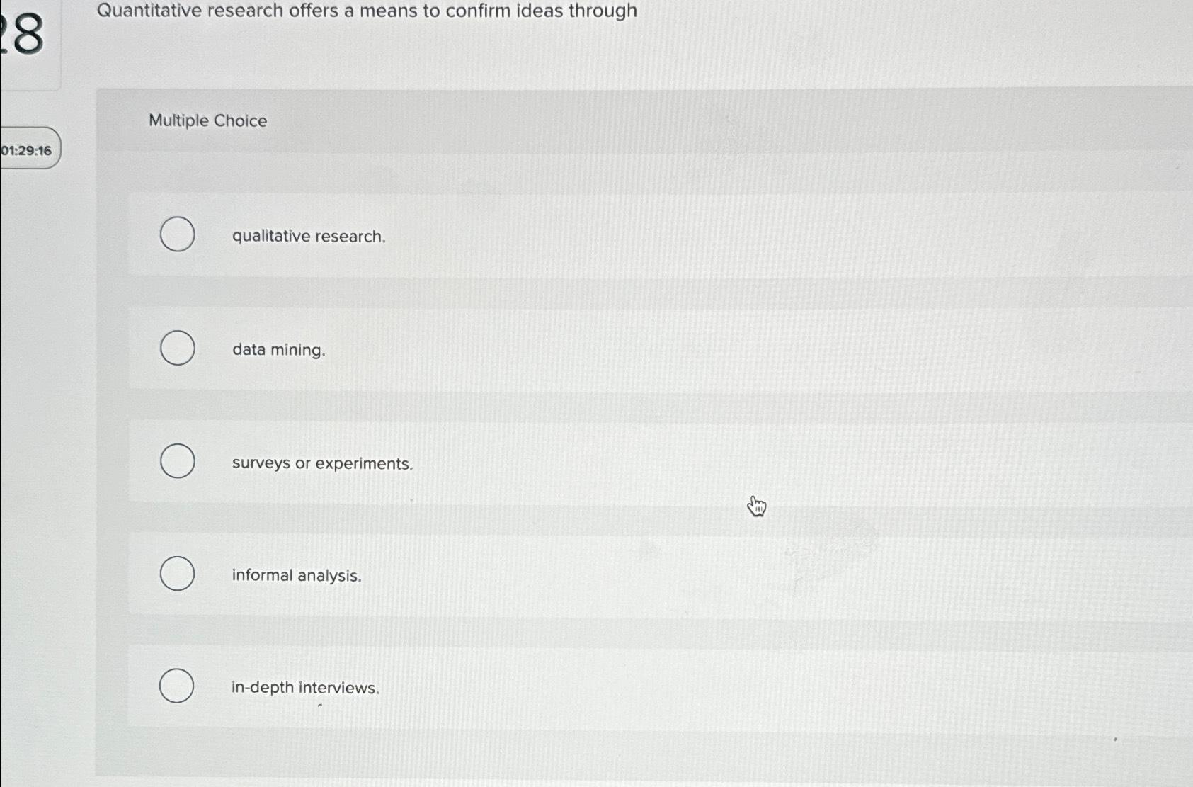 Solved Quantitative research offers a means to confirm ideas