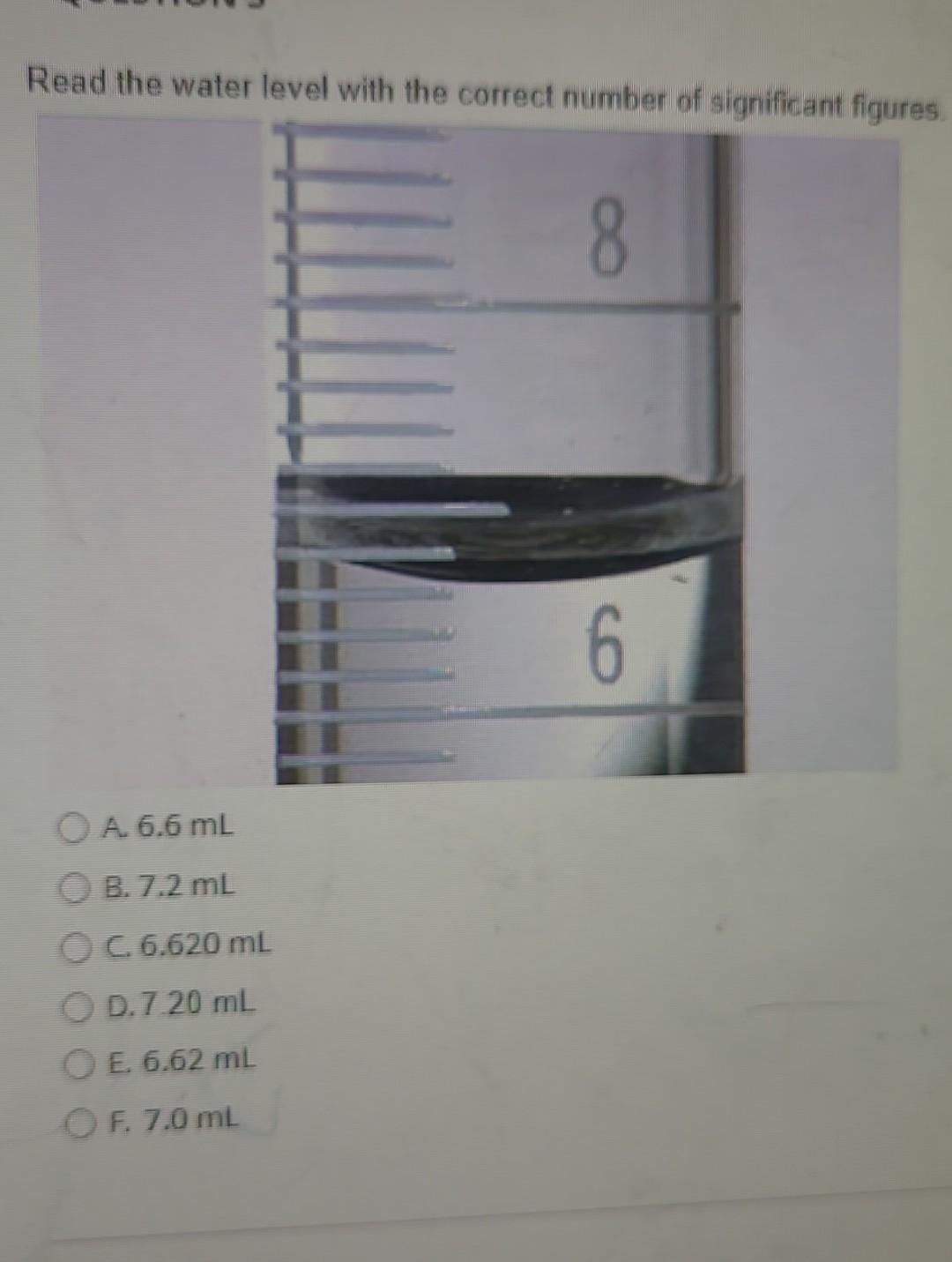 Solved Read the water level with the correct number of | Chegg.com