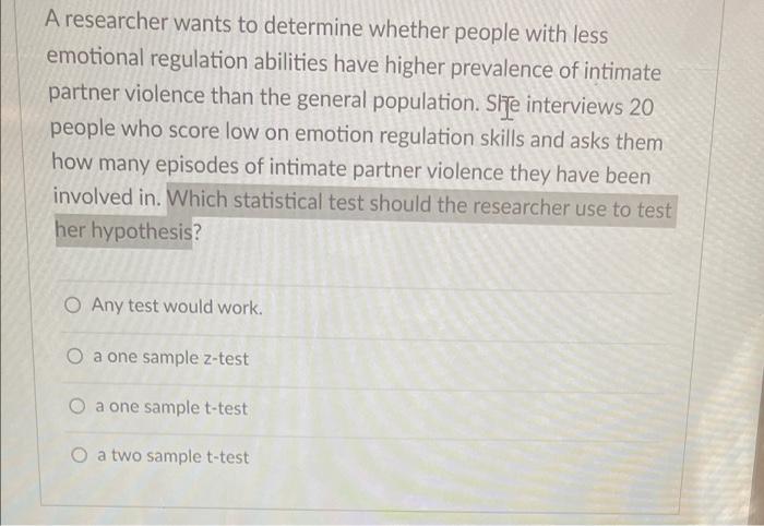 Solved A researcher wants to determine whether people with | Chegg.com