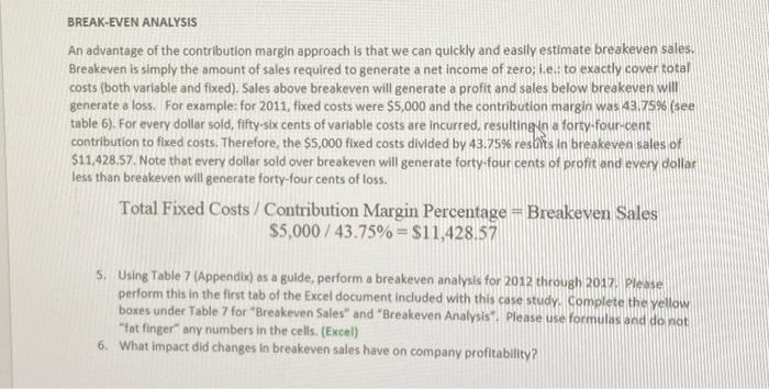 BREAK-EVEN ANALYSIS An Advantage Of The Contribution | Chegg.com