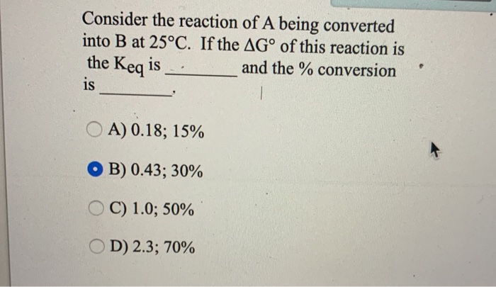 Consider The Reaction Of A Being Converted Into B At | Chegg.com