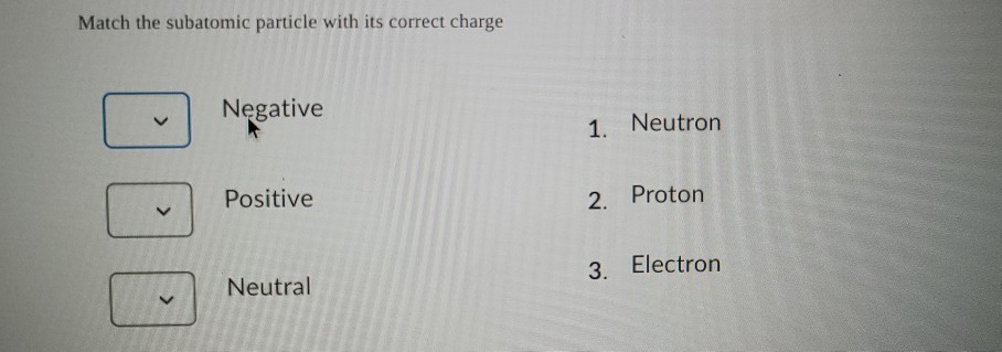 solved-match-the-subatomic-particle-with-its-correct-charge-chegg