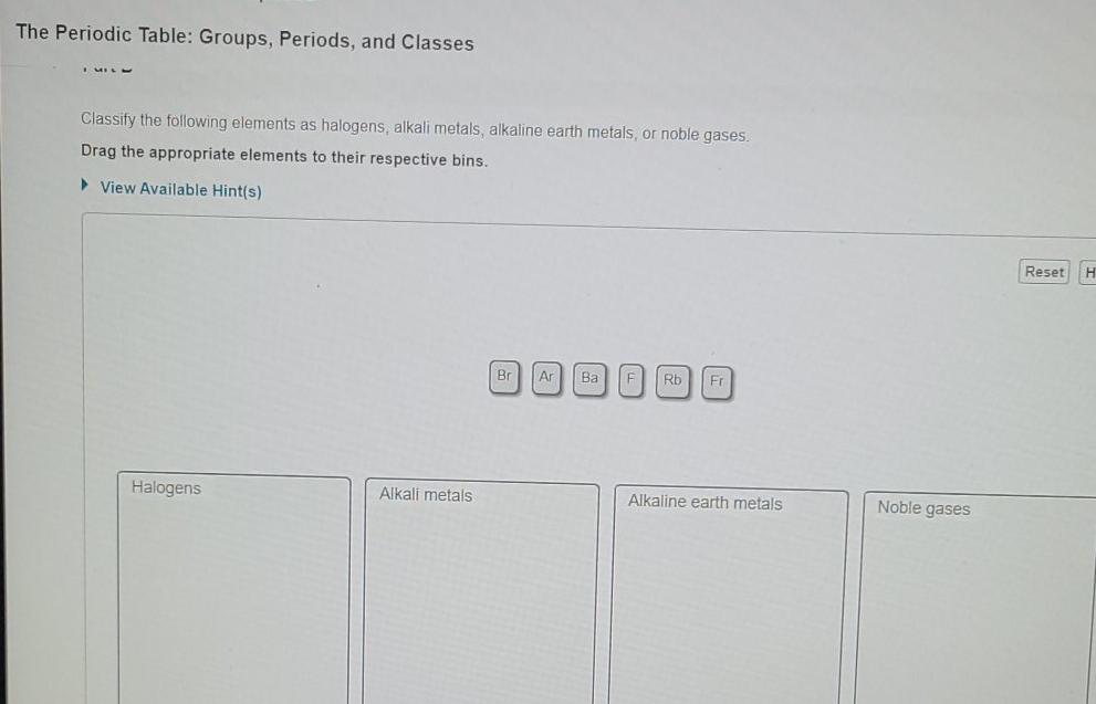 Solved Classify the following elements as main group | Chegg.com