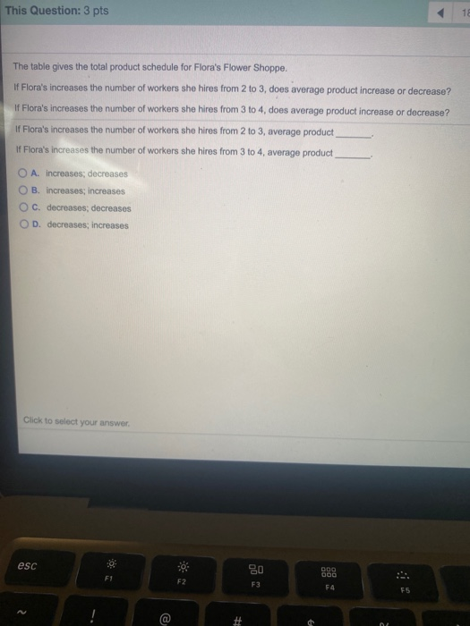 Solved This Question: 3 pts 18 The table gives the total | Chegg.com