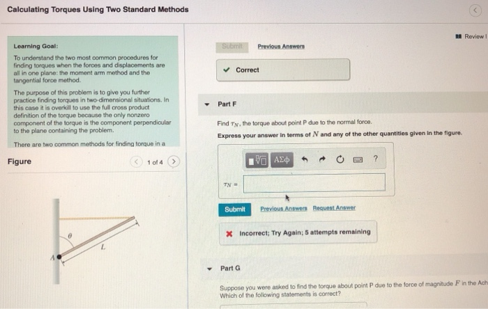 Solved Calculating Torques Using Two Standard Methods A | Chegg.com