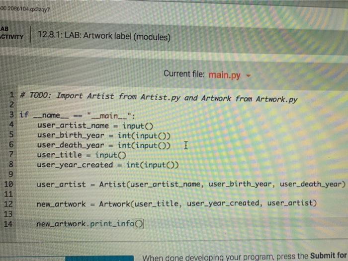 Solved work label (modules) zyBooks catalog Help/FA 12.8