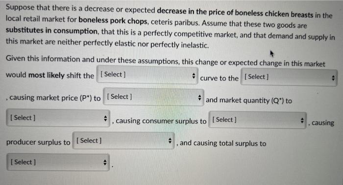 Solved Suppose that there is a decrease or an expected | Chegg.com