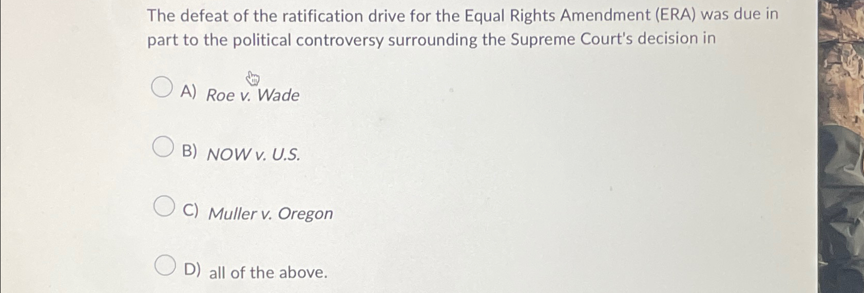 Solved The Defeat Of The Ratification Drive For The Equal | Chegg.com