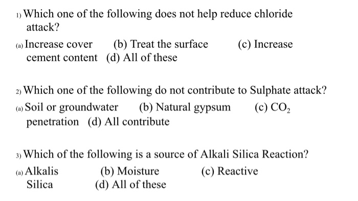 Solved 1) Which one of the following does not help reduce | Chegg.com