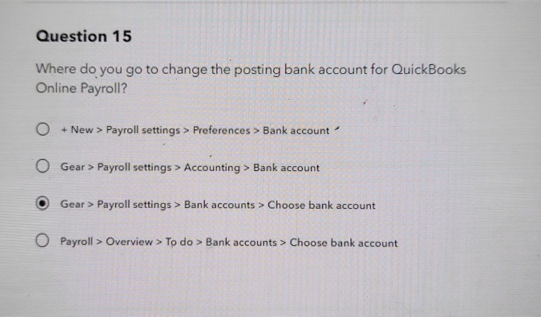 Solved Where do you go to change the posting bank account