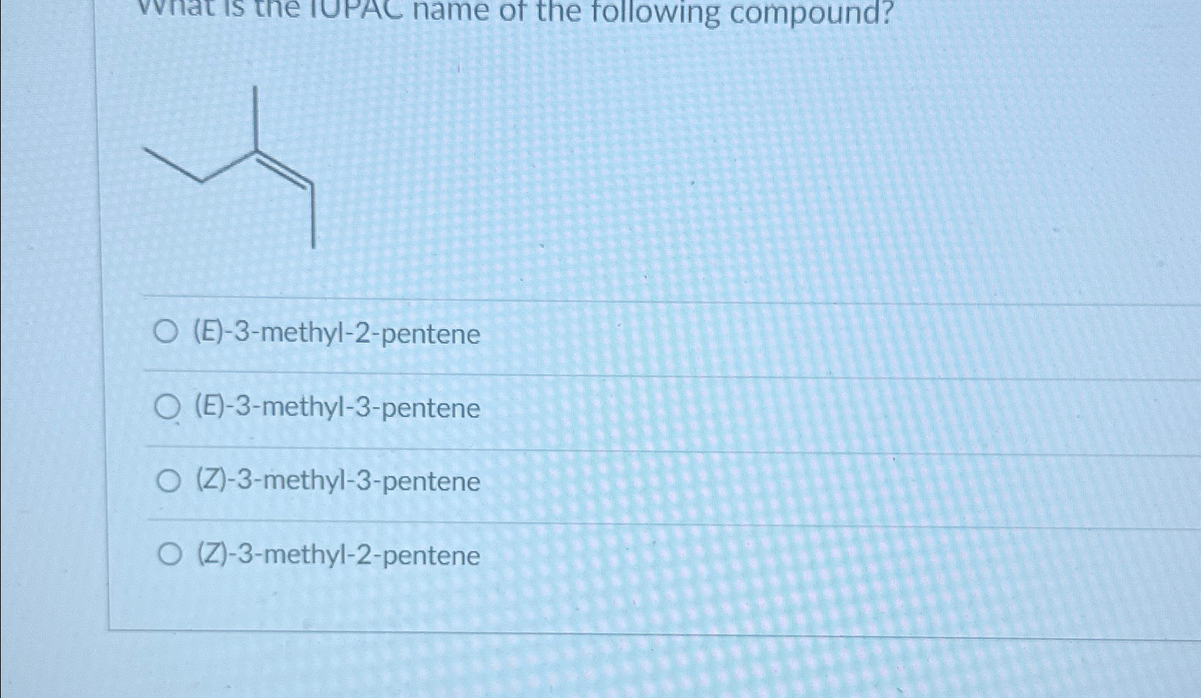 3 ethyl 2 methyl 2 pentene structure