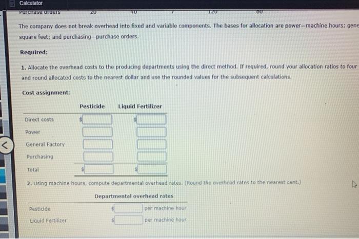 Solved Direct Method and Overhead Rates Jasmine Company | Chegg.com