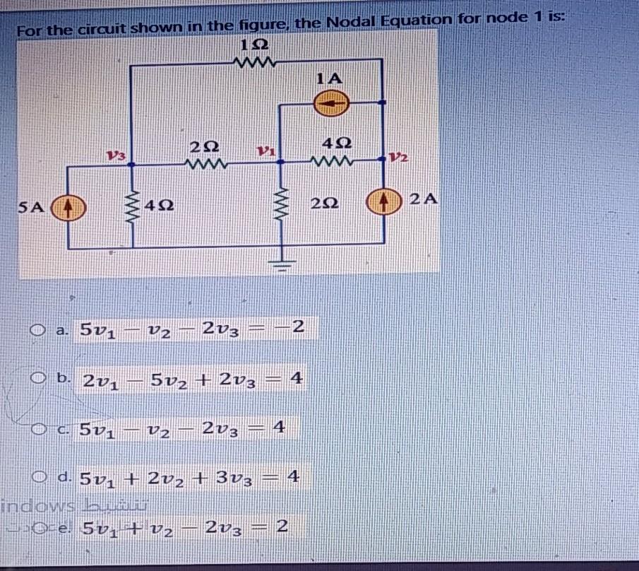 Solved For the circuit shown in the figure, the Nodal | Chegg.com