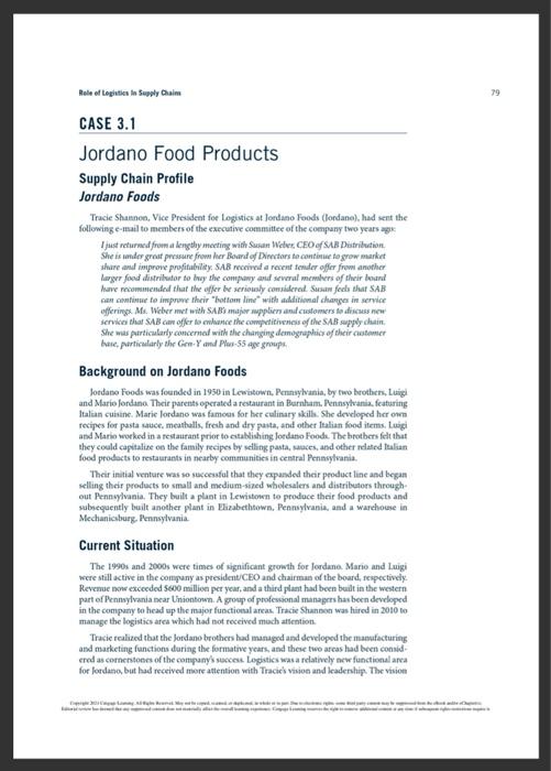 jordano food products case study answers