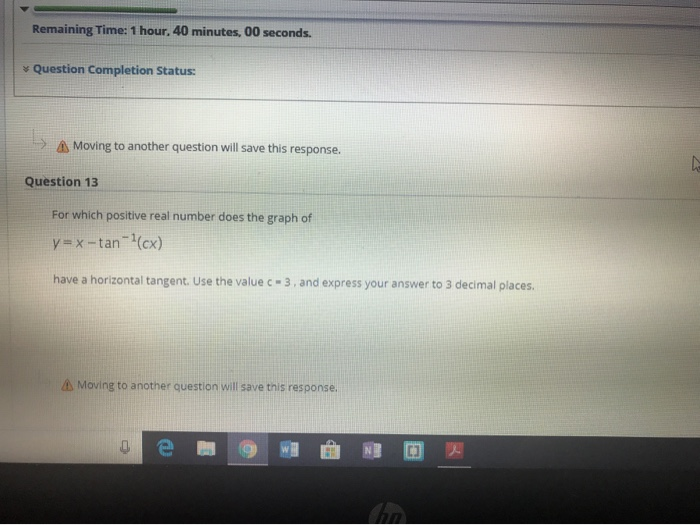 Solved Remaining Time: 1 hour 40 minutes, 00 seconds. * | Chegg.com